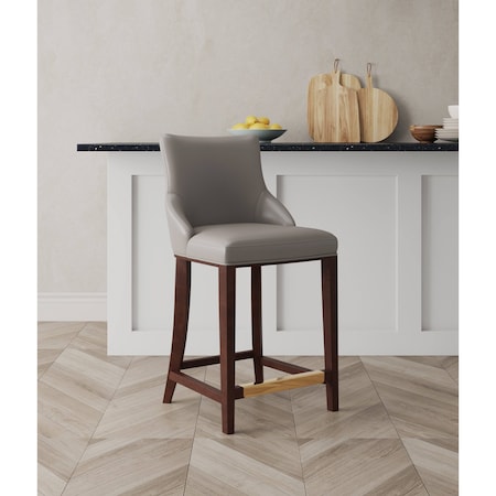 Manhattan Comfort Shubert Counter Stool in Dark Taupe CS016-DT